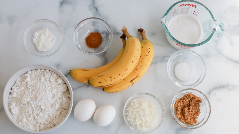 ingredients for banana fritters