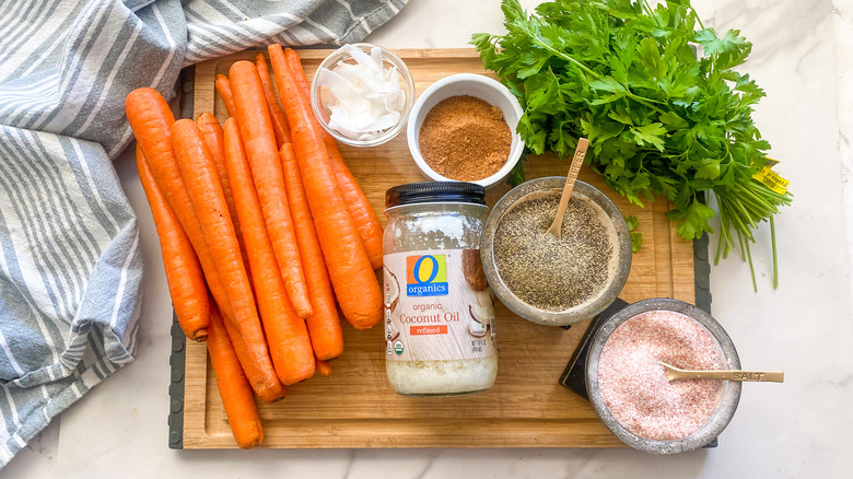 ingredients for candied carrots