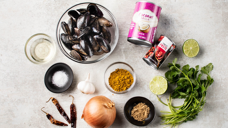 coconut curry mussels ingredients