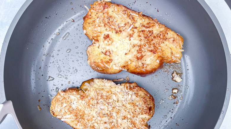 french toast in metal pan