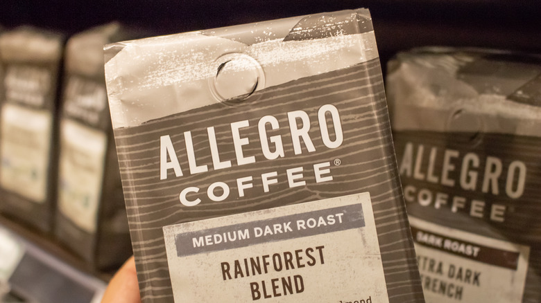 Grey bag of Allegro coffee