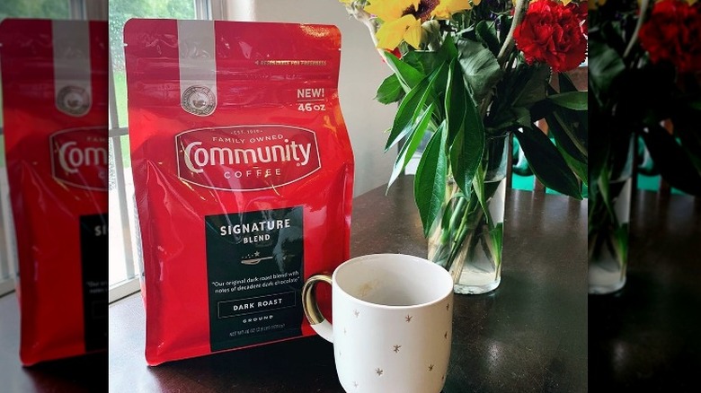 Community Coffee bag and mug