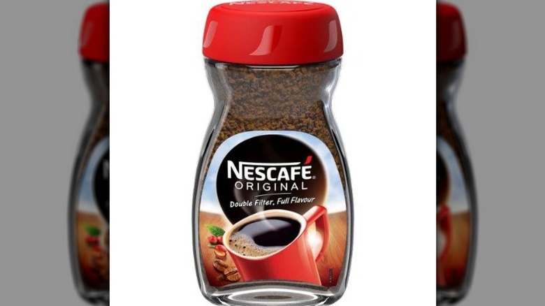 Jar of Nescafé coffee grounds