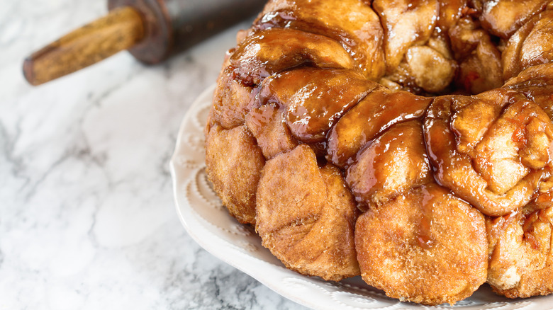 Close-up of homemade monkey bread