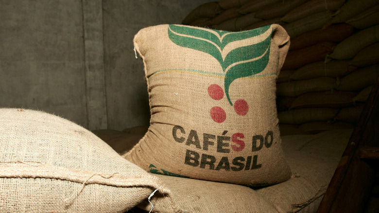 Sack of Brazilian coffee