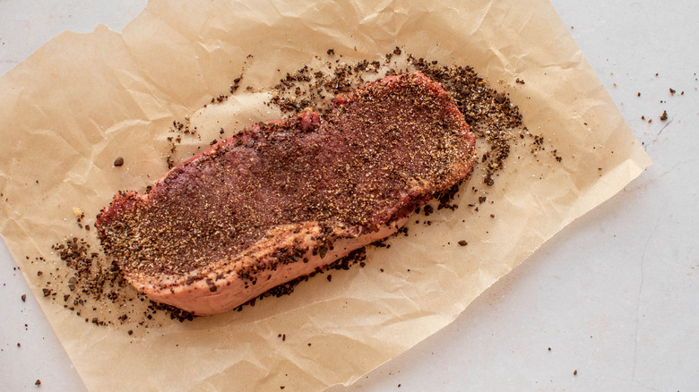 steak with coffee rub 