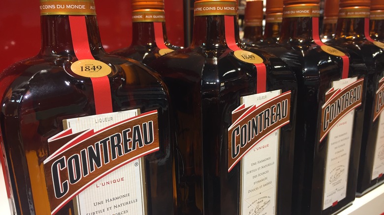 bottles of cointreau on shelf