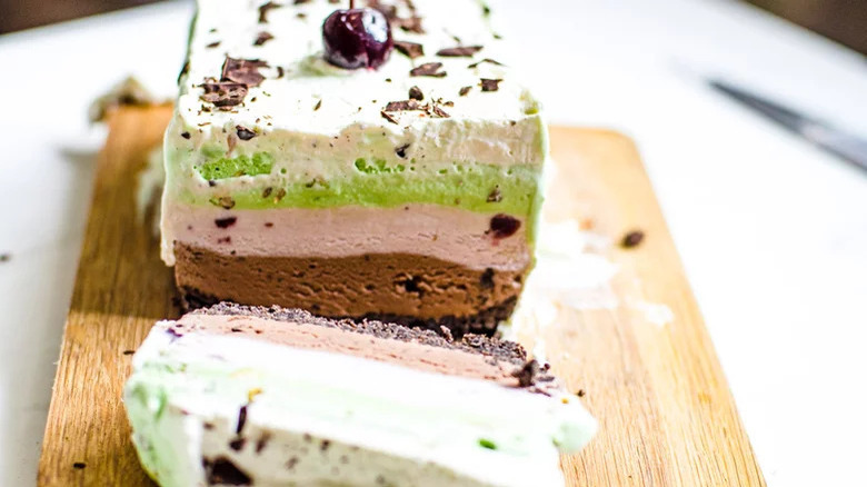 Traditional Spumoni Ice Cream Cake