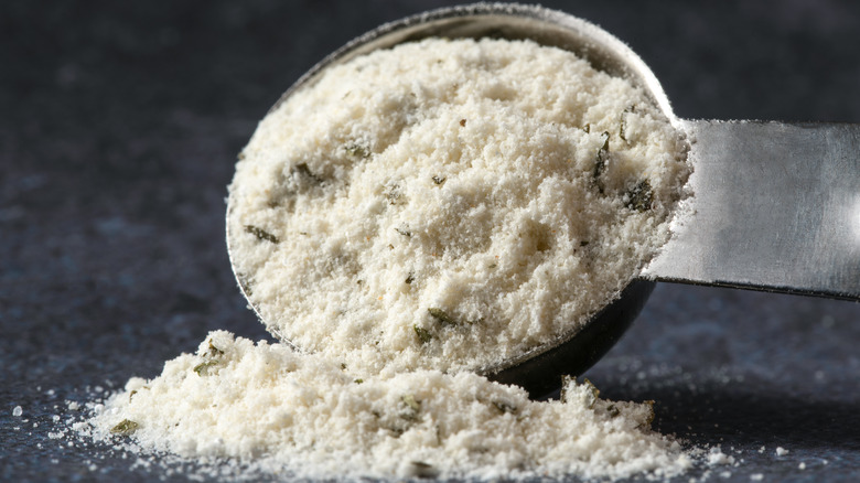 Close up of teaspoon of Ranch seasoning