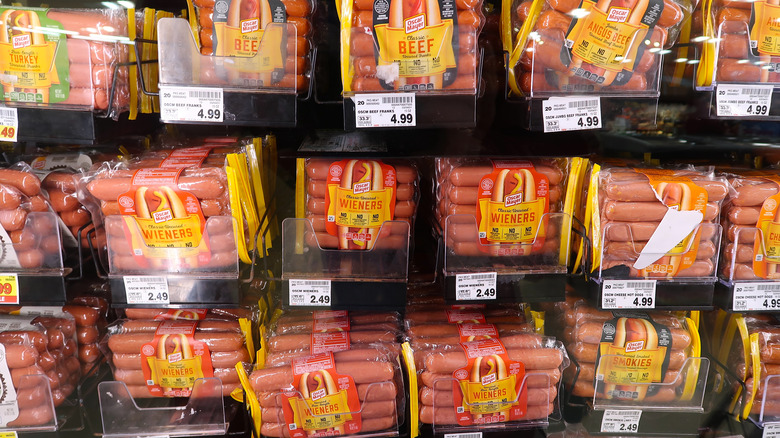 packages of Oscar Mayer hot dogs