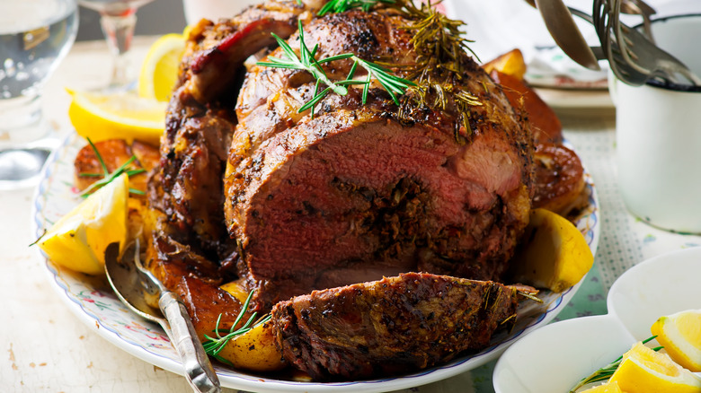 roast leg of lamb with lemons