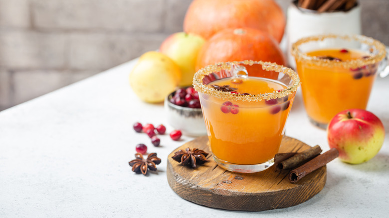 garnished pumpkin cocktail