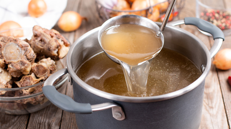 homemade chicken broth