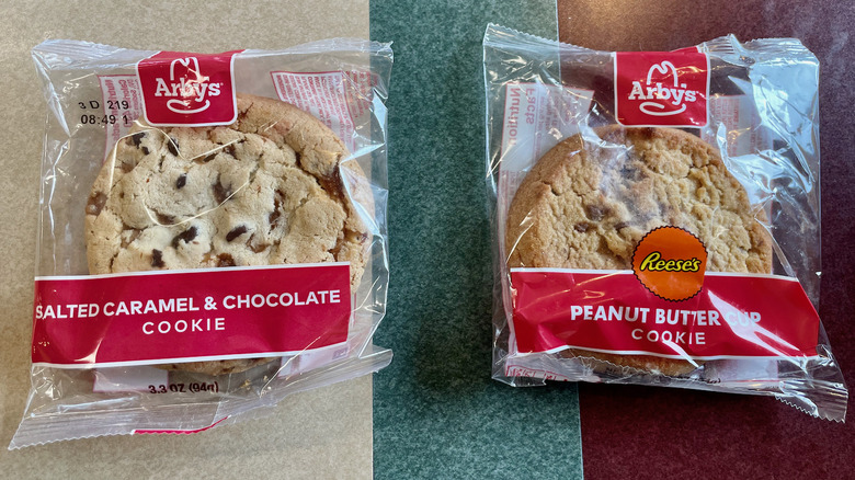 Two Arby's cookies