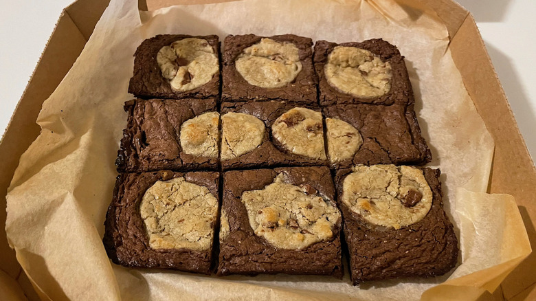 Cookie brownie in box