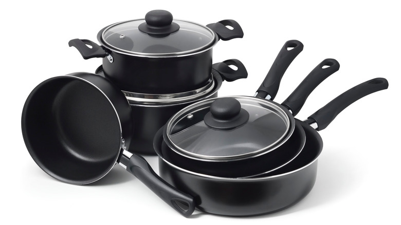 set of nonstick pots and pans