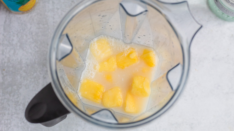 pina colada ingredients in blender 