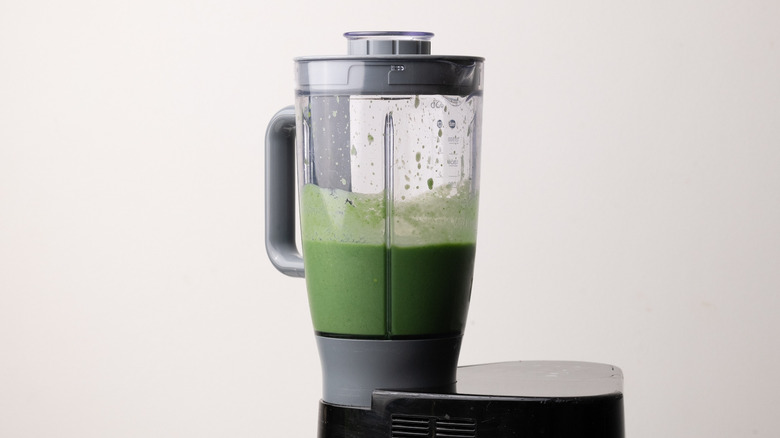 green smoothie in blender