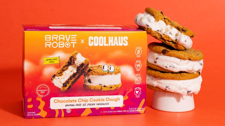 A box of Brave Robot x Coolhaus ice cream sandwiches