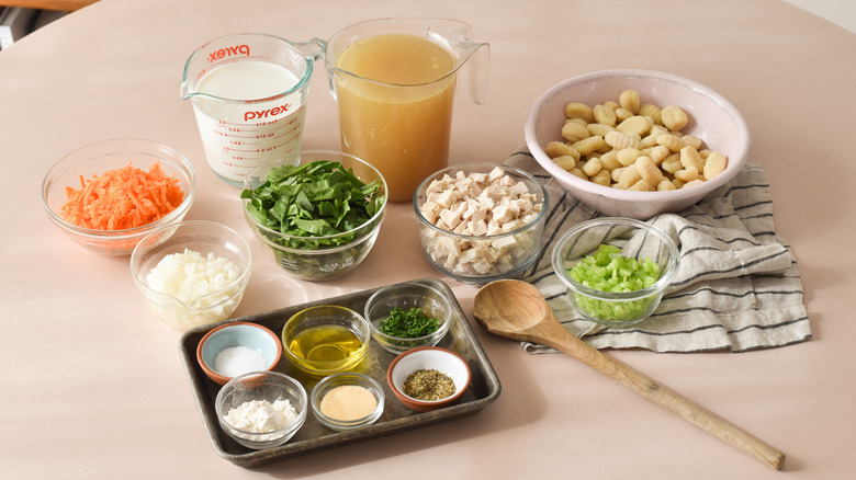 ingredients for chicken gnocchi soup