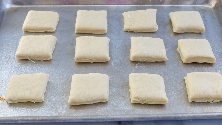 Roll dough on a baking sheet