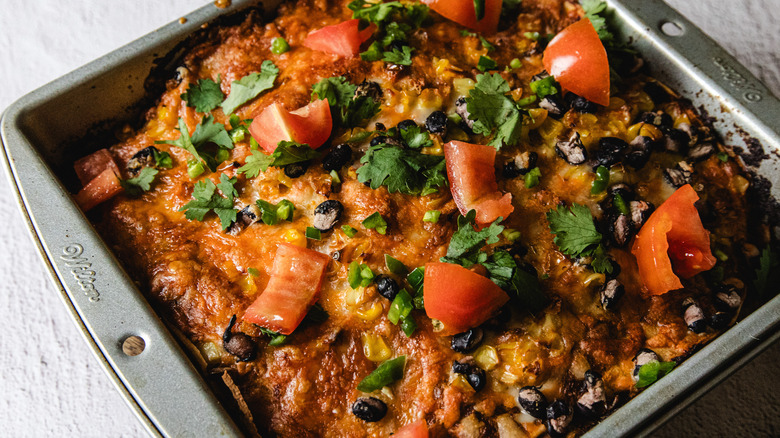 Whole casserole in pan