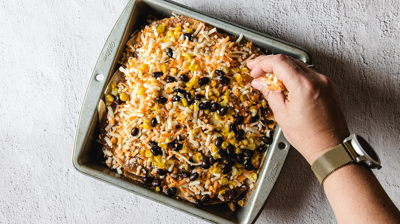 Adding cheese to casserole