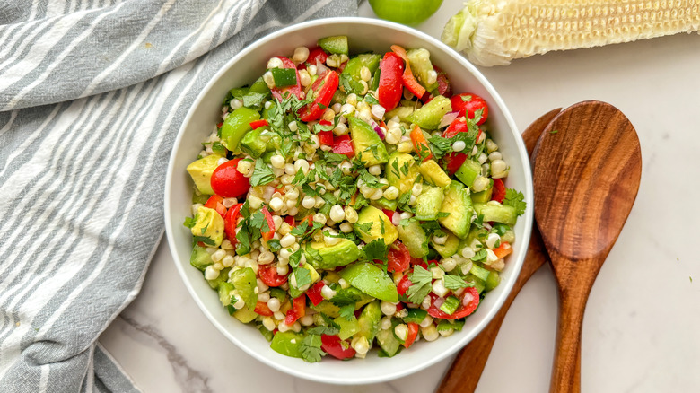 salad in white bowl