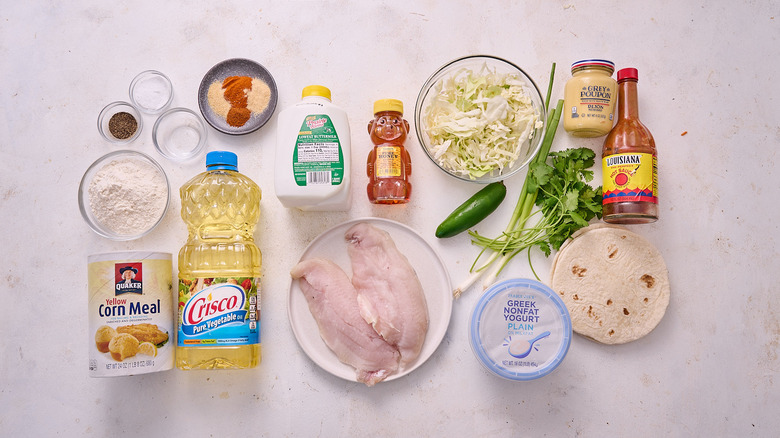 catfish ingredients on a table