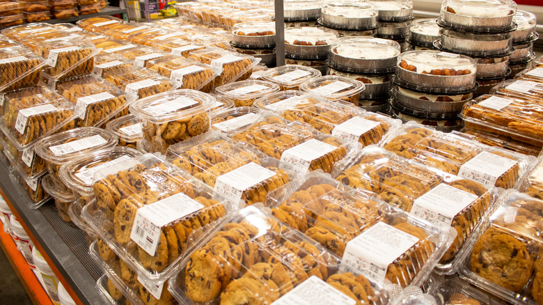 Display of baked goods in a Costco grocery store