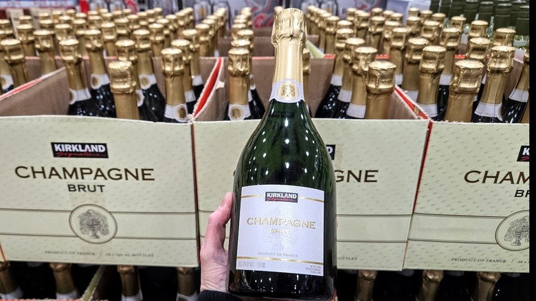 Kirkland Signature Champagne and bottles