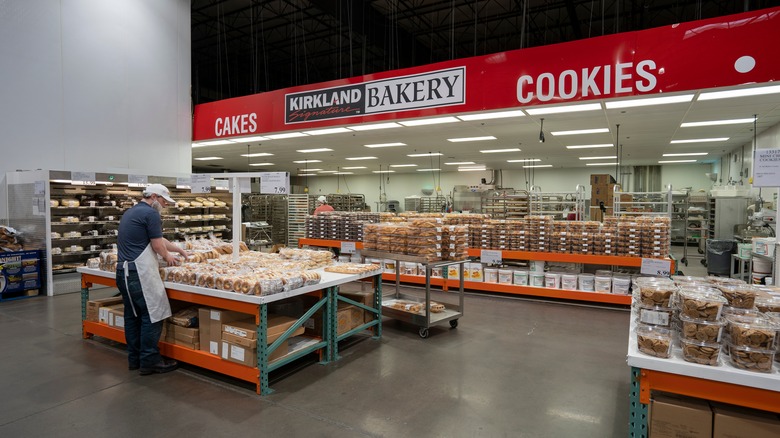 Costco employee in bakery section