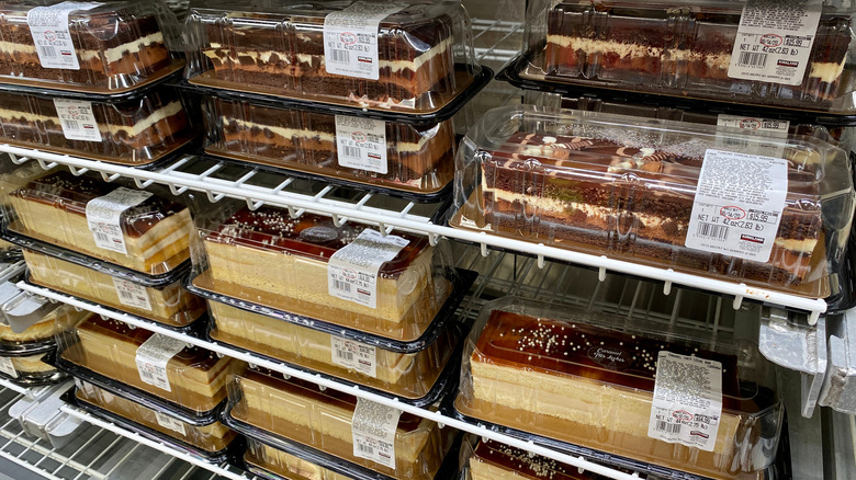 Costco's signature bar cake section