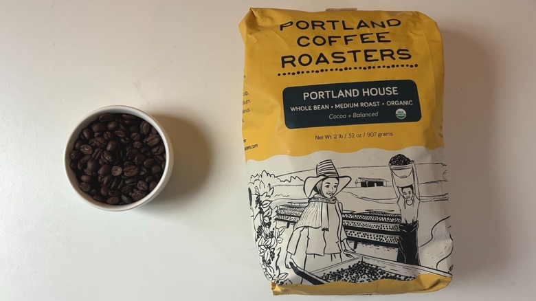 Portland Coffee Roasters House Blend bag and beans