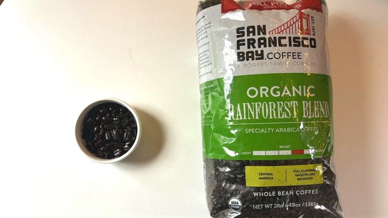 San Francisco Bay Organic Rainforest Blend whole bean coffee