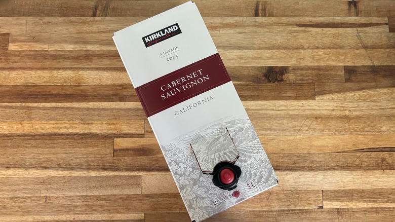 Kirkland cabernet sauvignon, counter