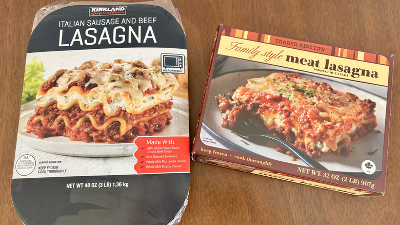 Costco and Trader Joe's lasagnas 