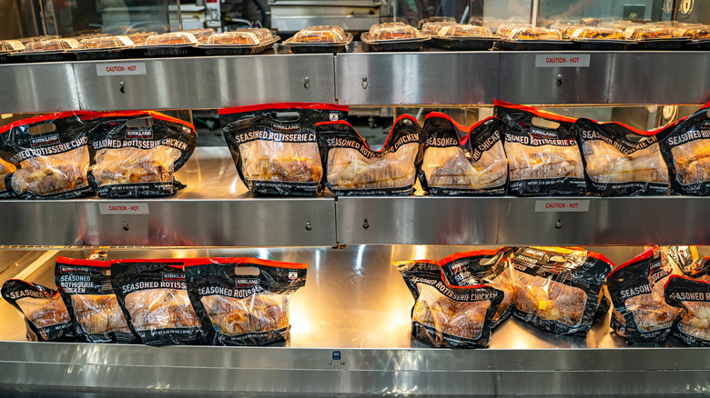 bags of Costco rotisserie chickens