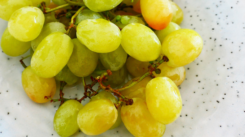 cotton candy grapes on a plate