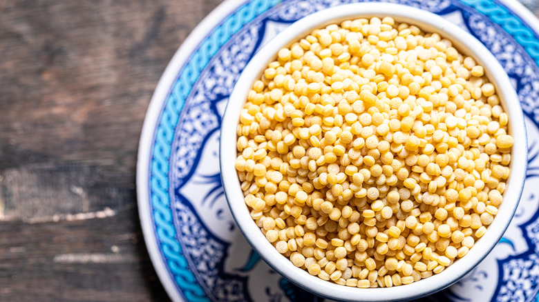 raw Israeli couscous