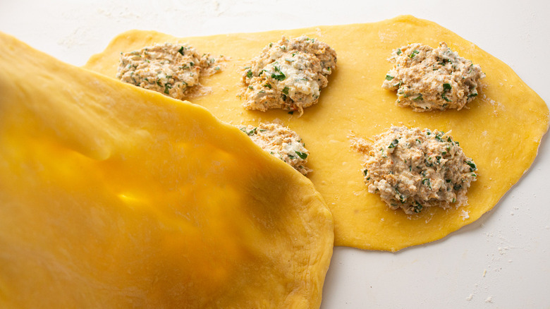 making crab ravioli