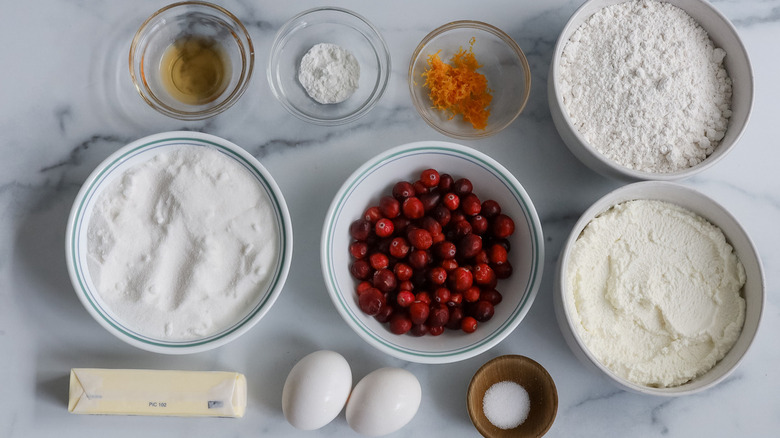 ingredients for cranberry cake