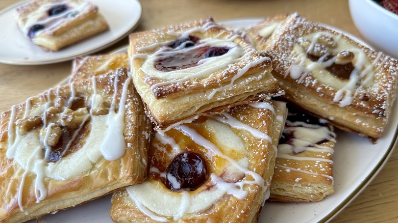 cream cheese danishes on plate