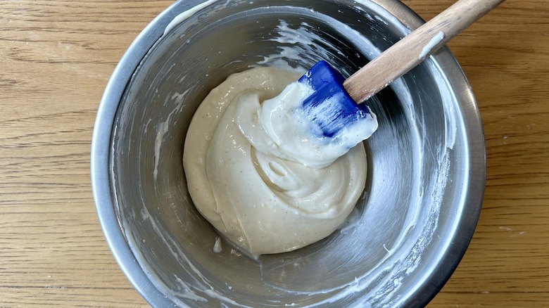 creamy cheese mixture in bowl