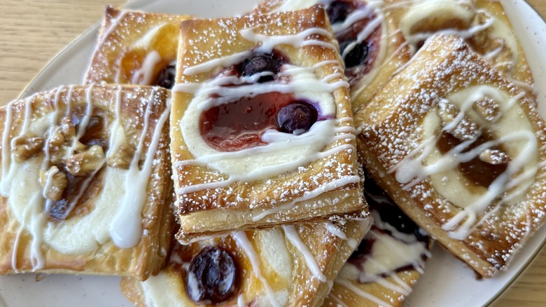 cream cheese danishes on plate