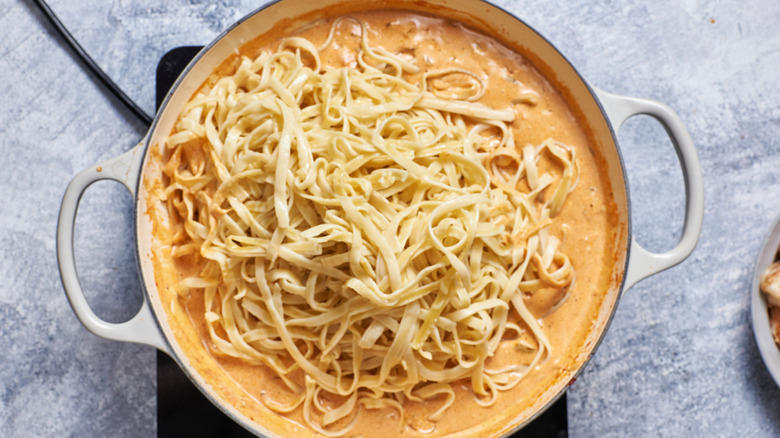 pasta in creamy cajun sauce