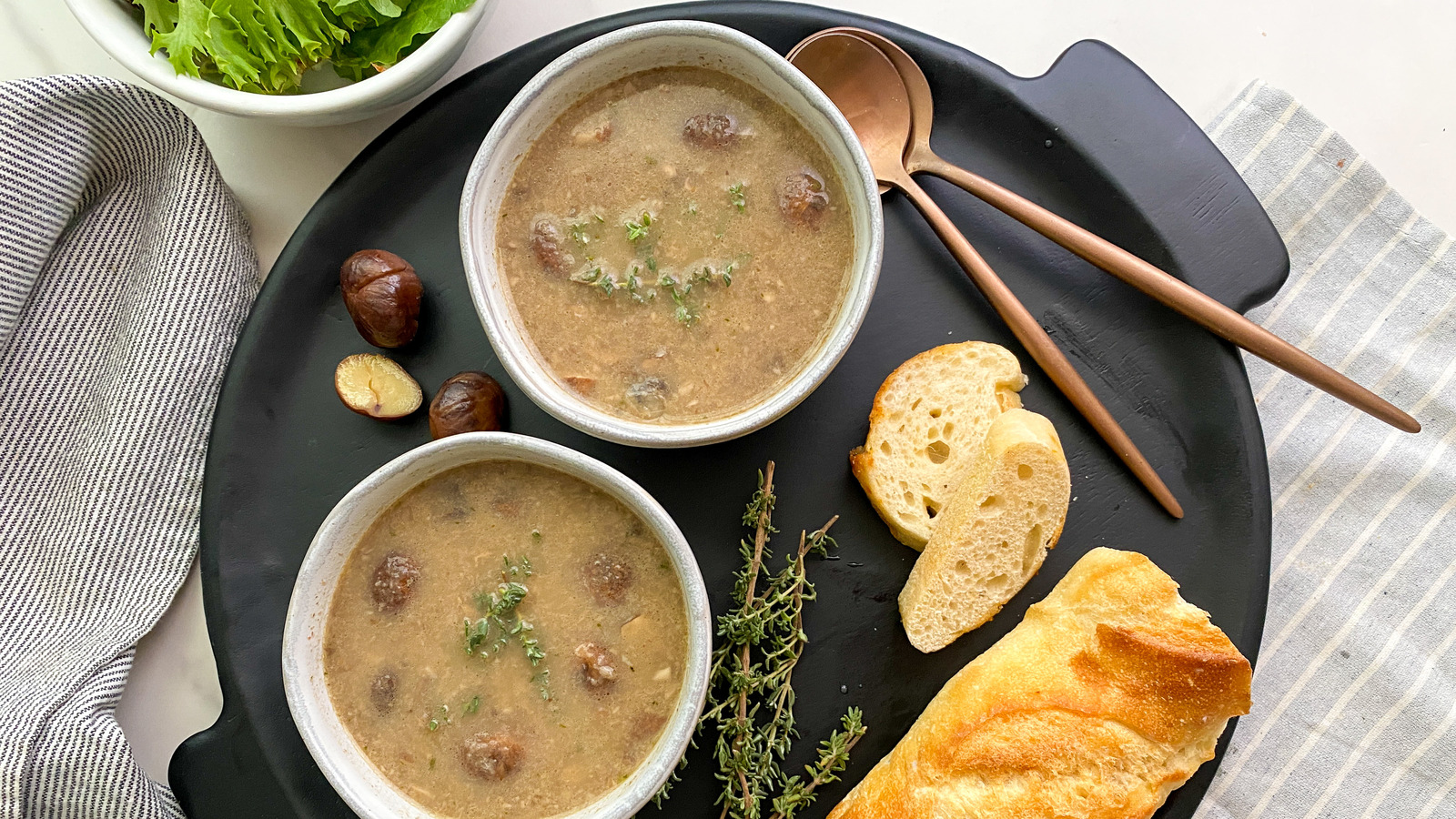 Creamy Chestnut Mushroom Soup Recipe