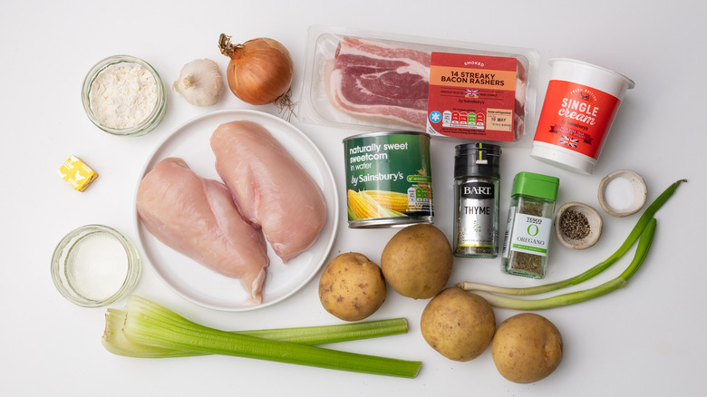 ingredients for chicken corn chowder