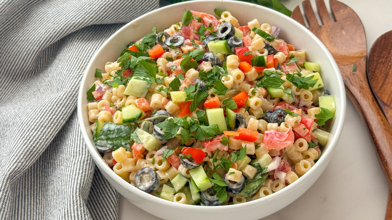 finished salad in bowl