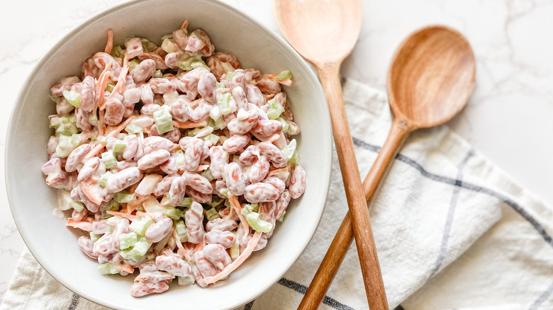 bowl of kidney bean salad